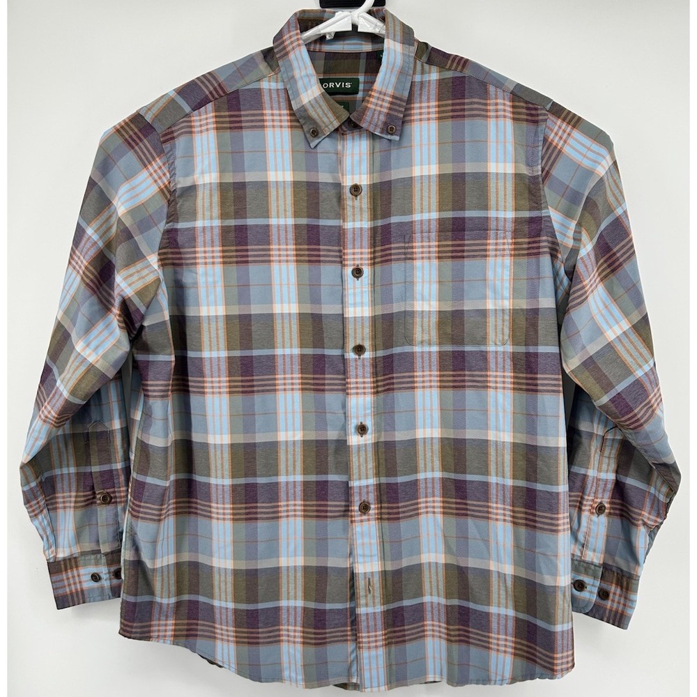 Orvis Long Sleeve Button Down Shirt Multicolored Men's Size Large